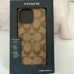 Coach Brown Signature Monogram iPhone Case